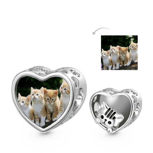 Gnoce Cute Pet Cat Personalized Photo Charm_1