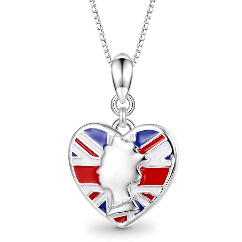 Gnoce Queen of My Heart Necklace Platinum-plated Silver Blend_1