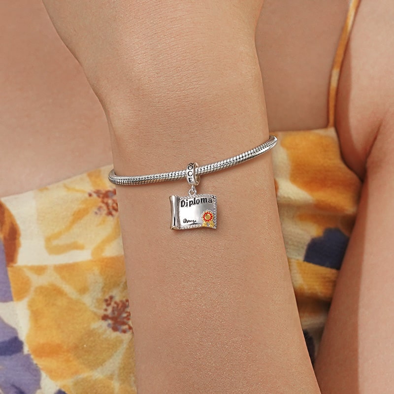 Gnoce School Diploma Pendant Dangle Charm_5