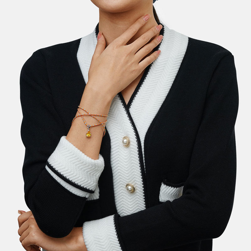 Gnoce Handmade Multicolor Braided String Bracelet Necklace_4