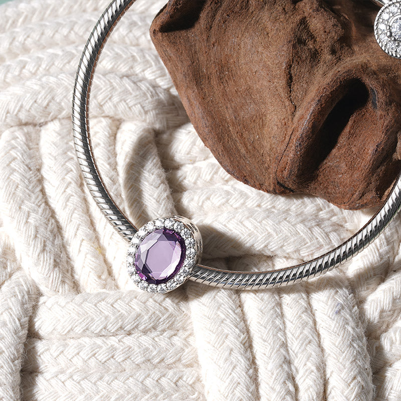 Gnoce Sparkling Personalized Photo Charm Platinum-plated Silver Blend_2