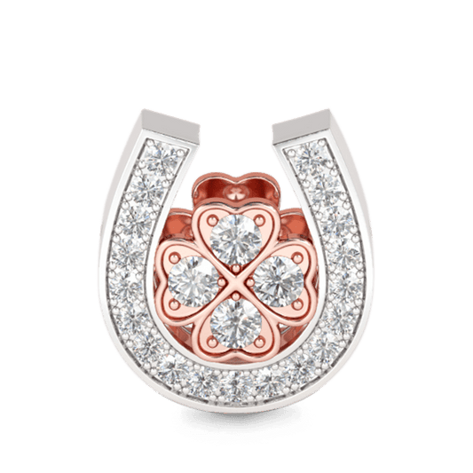 Gnoce "Lucky Horseshoe" Golden Flower Shaped 925 Sterling Silver Ideal Gift for Her Jewelry Bead Charm_1