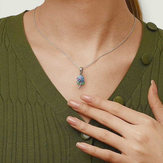 Gnoce Blooming Hydrangea Pendant Dangle Charm_7