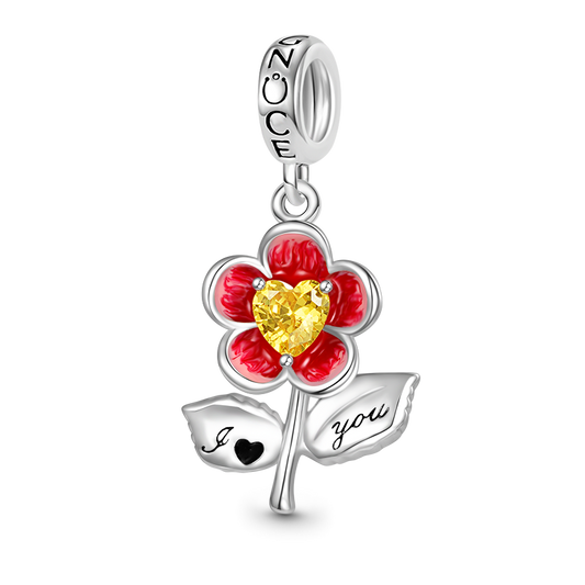 Gnoce "I love you" Blossom Pendant Dangle Charm_1