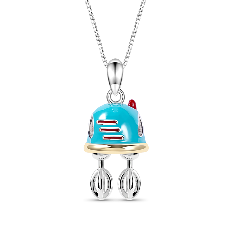 Gnoce Electric Whisk Necklace Platinum-plated Silver Blend_1