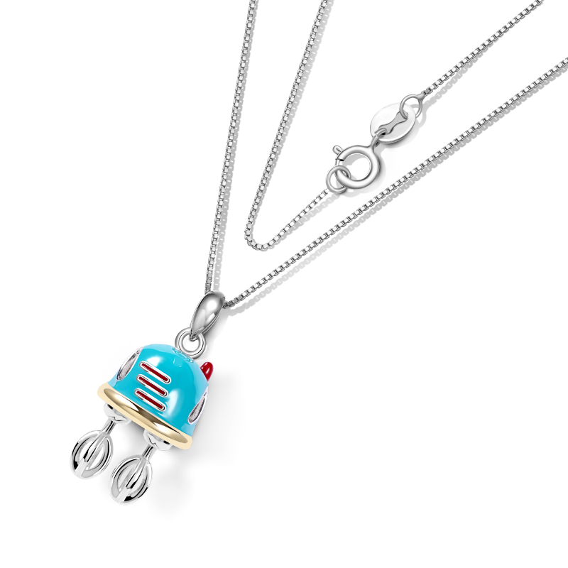 Gnoce Electric Whisk Necklace Platinum-plated Silver Blend_2