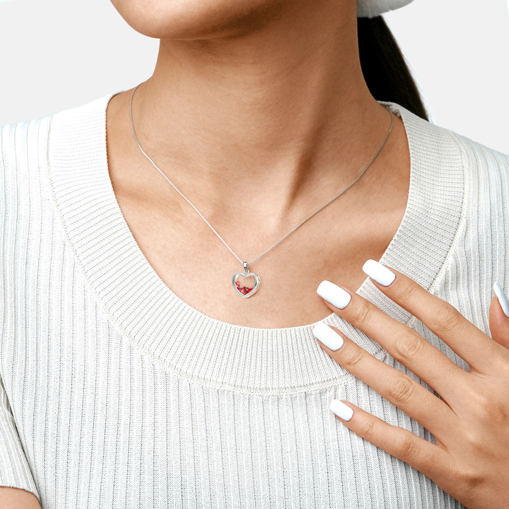 Gnoce Heart-shaped Birthstone Necklace_3