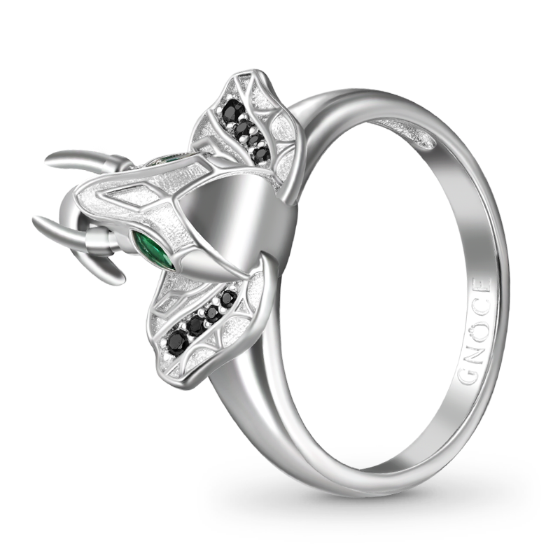 Gnoce "Lucky Elephant" Ring Platinum-plated Silver Blend_2