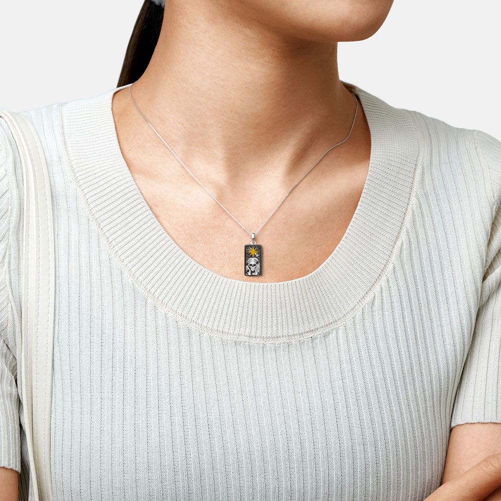 Gnoce "the Star" Skully Tarot Necklace_3