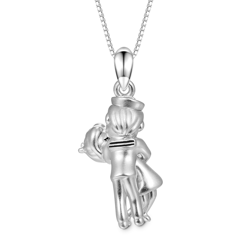 Gnoce Kiss of Victory Necklace Platinum-plated Silver Blend_2