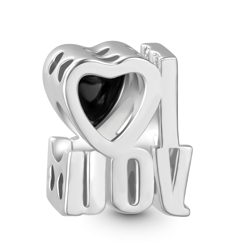 Gnoce Magic "I Love You" Mood Charm Platinum-plated Silver Blend_3