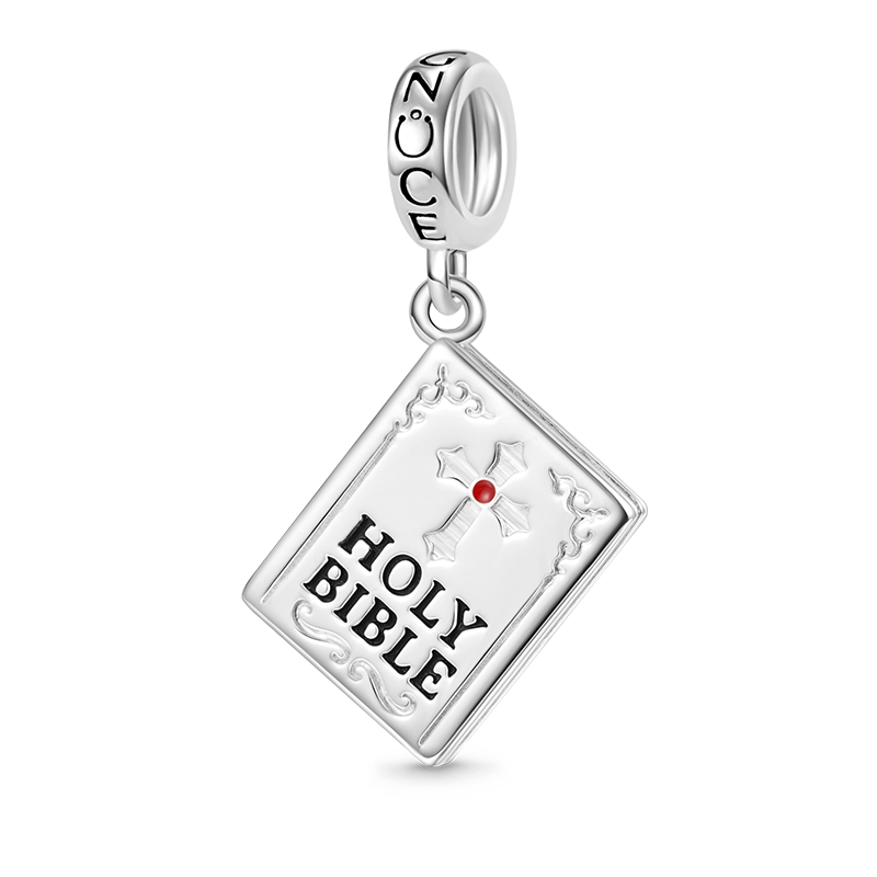 Gnoce Faithful Holy Bible Charm Platinum-plated Silver Blend_1