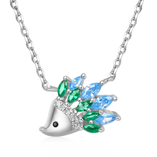 Gnoce Sparkling Hedgehog Necklace_1