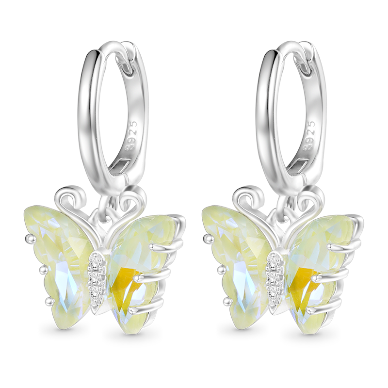 Gnoce Fantasy Butterfly Leverback Dangle Earrings_1