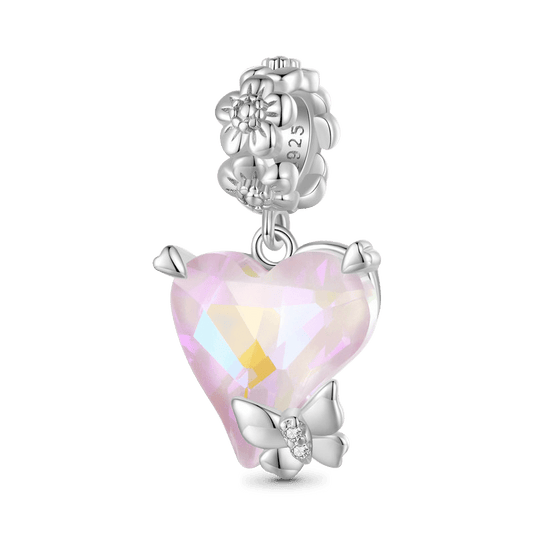 Gnoce Butterfly Love Heart Pendant Dangle Charm_1