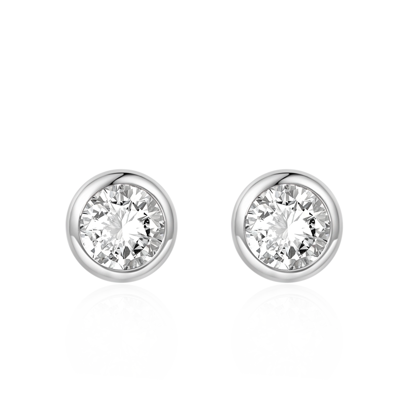 Gnoce Birthstone Round Stud Earrings_1