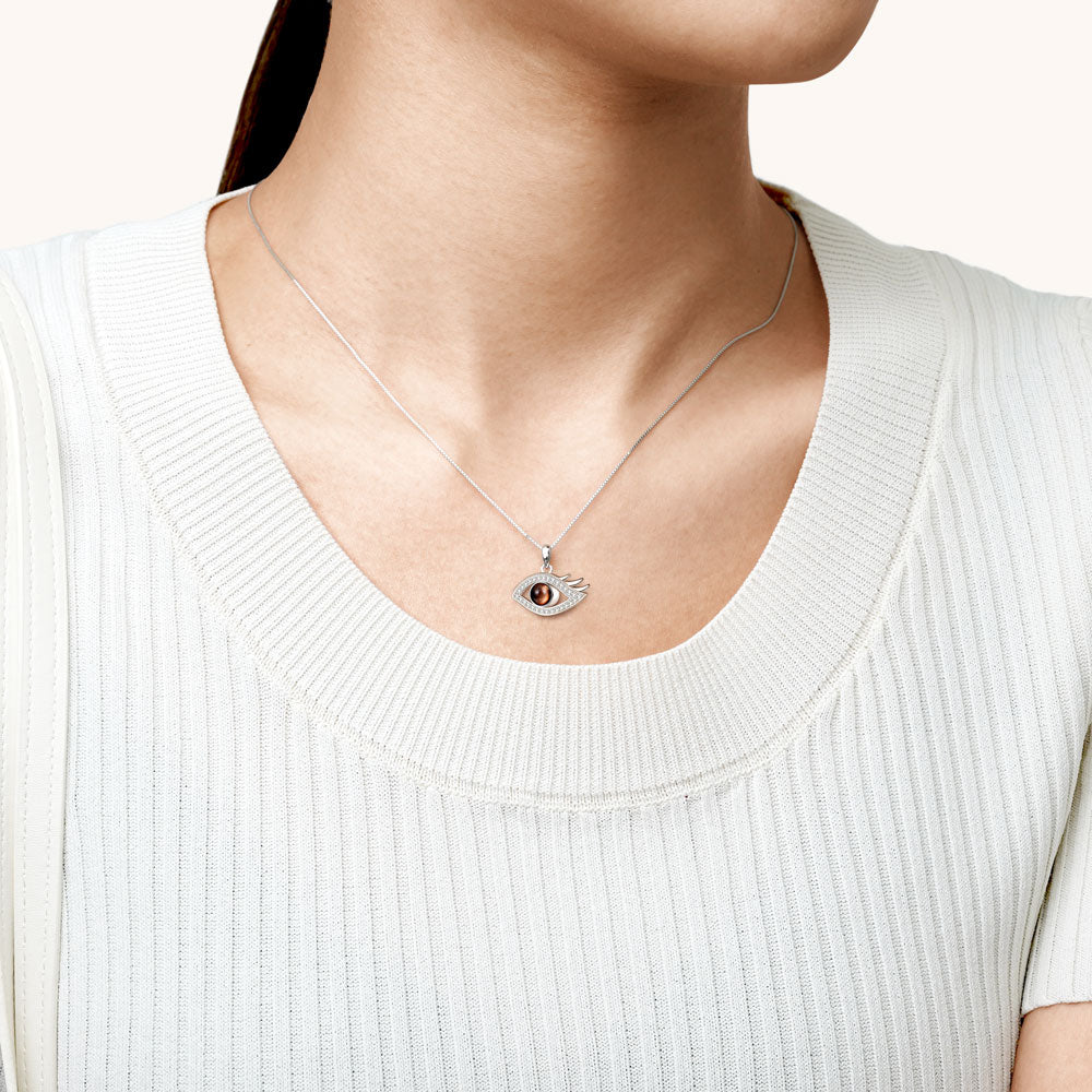 Gnoce Projection Devil's Eye Personalized Photo Necklace_5