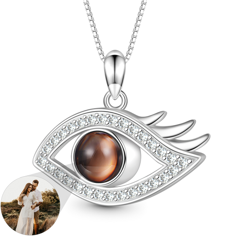 Gnoce Projection Devil's Eye Personalized Photo Necklace_1