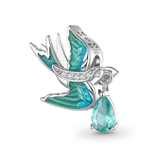 Gnoce Flying Blue Swallow Charm_1
