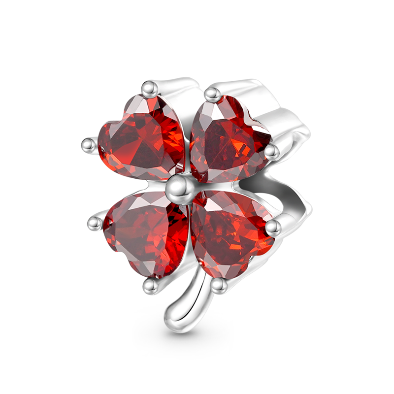 Gnoce Lucky Four-leaf Clover Birthstone Charm_1