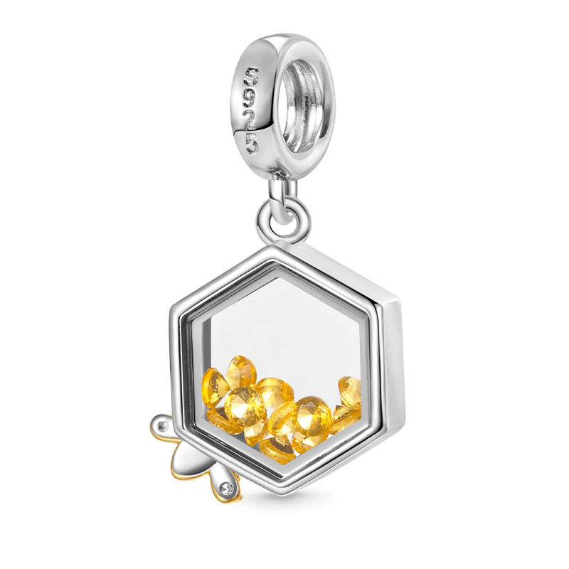 Gnoce Sparkling Bee Pendant Dangle Charm_2