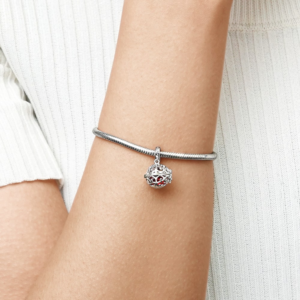Gnoce Easter Egg Openable Birthstone Charm Platinum-plated Silver Blend_6