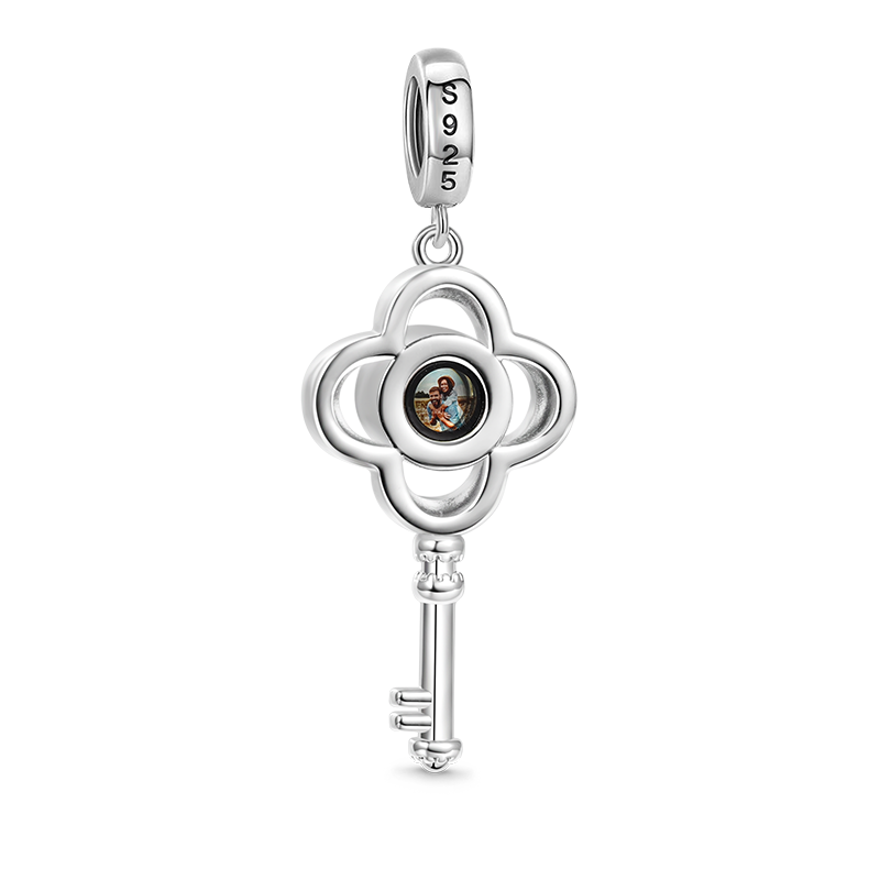 Gnoce Projection Key Personalized Photo Pendant Dangle Charm_2