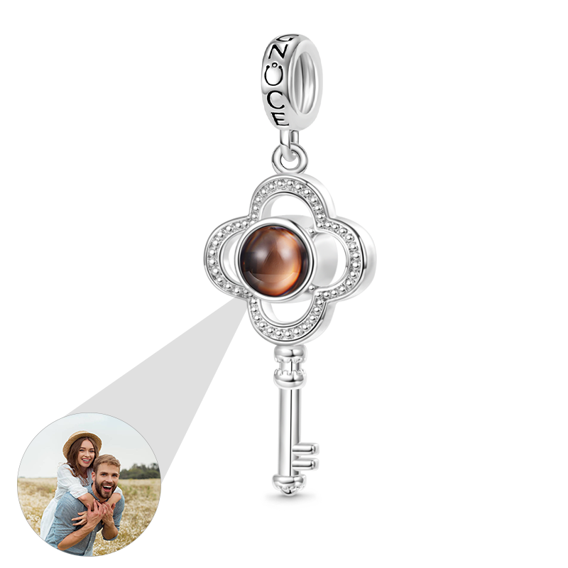 Gnoce Projection Key Personalized Photo Pendant Dangle Charm_1