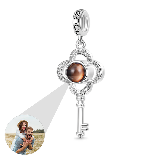 Gnoce Projection Key Personalized Photo Pendant Dangle Charm_1