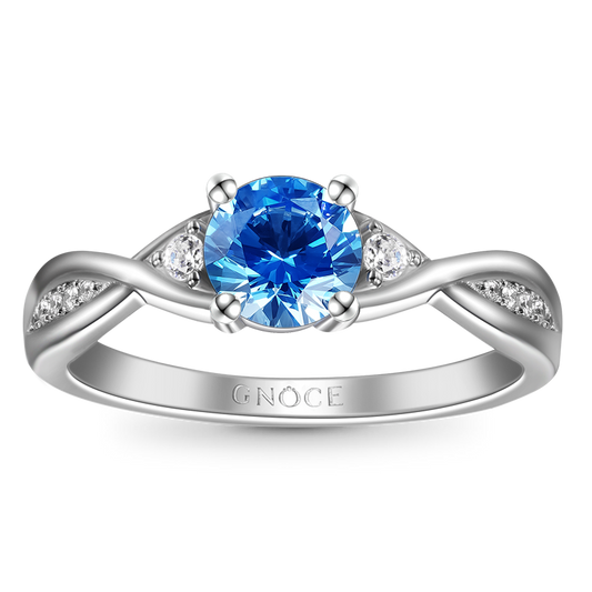 Gnoce Twisted Blue Round Cut Promise Ring_1
