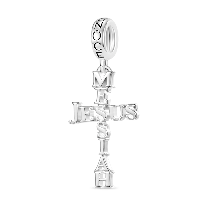 Gnoce "Messiah Jesus" Cross Charm Platinum-plated Silver Blend_1