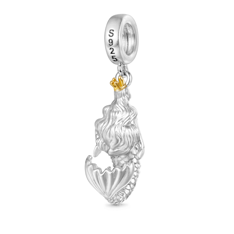 Gnoce Mermaid Charm Platinum-plated Silver Blend_2