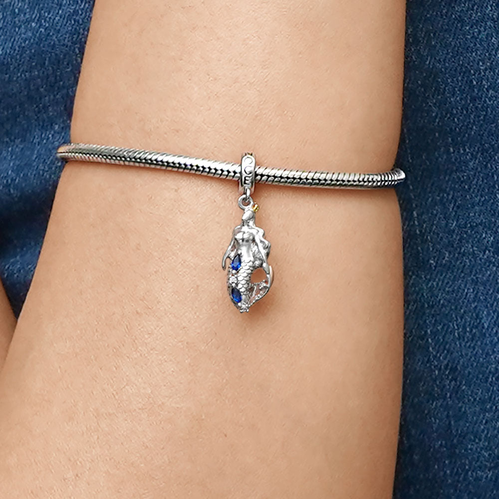 Gnoce Mermaid Charm Platinum-plated Silver Blend_7