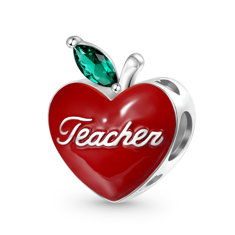 Gnoce Teacher Apple Charm Platinum-plated Silver Blend_1
