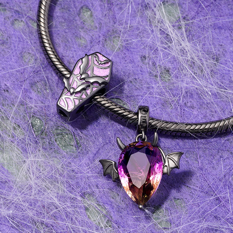 Gnoce Halloween Gradient Stone Devil Pendant Dangle Charm_3
