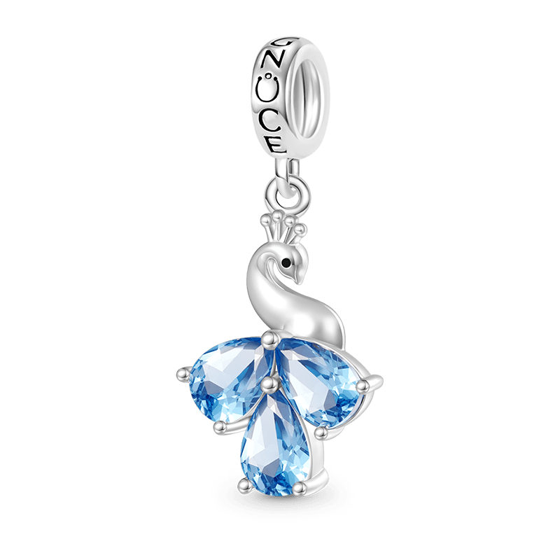 Gnoce Peacock Charm Platinum-plated Silver Blend_1