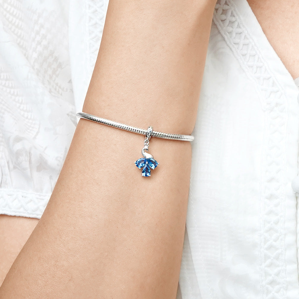 Gnoce Peacock Charm Platinum-plated Silver Blend_5