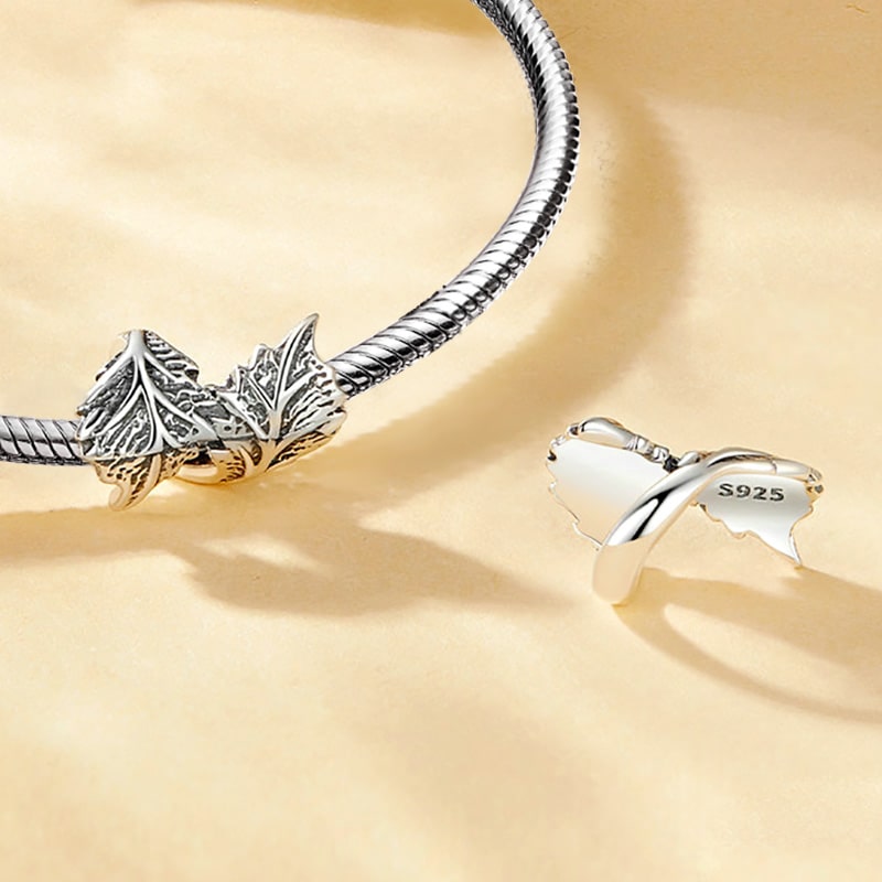 Gnoce Vintage Leaf Textured Charm_2