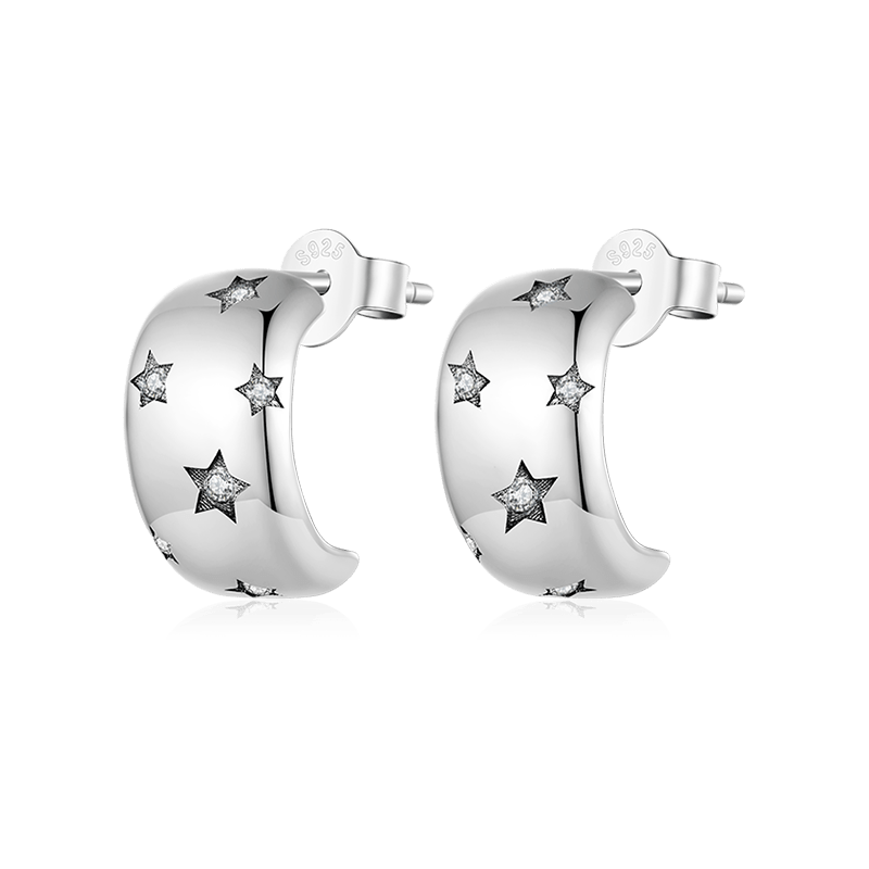 Gnoce Sparkling Star Earrings_1