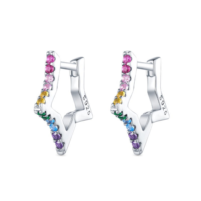 Gnoce Rainbow Star Earrings_1