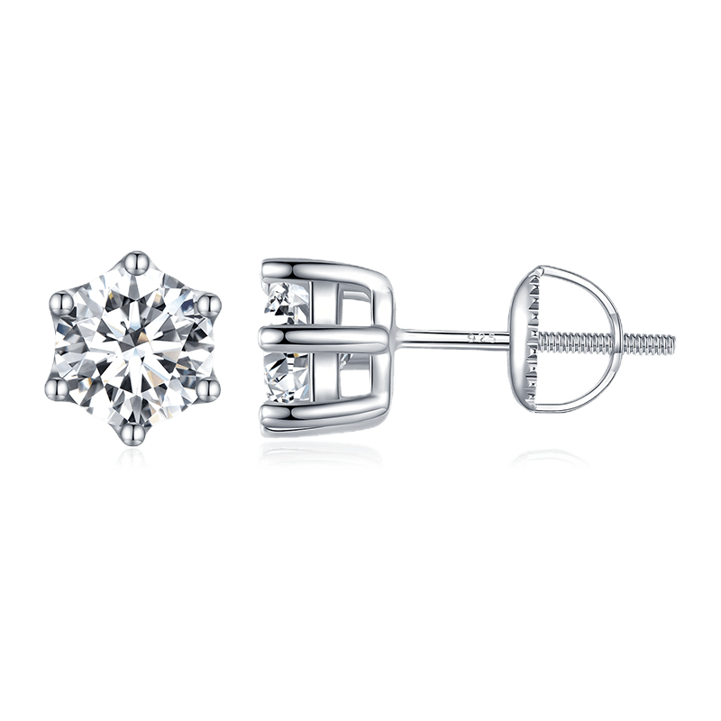 Gnoce Six-Claw Zirconium Earrings_1