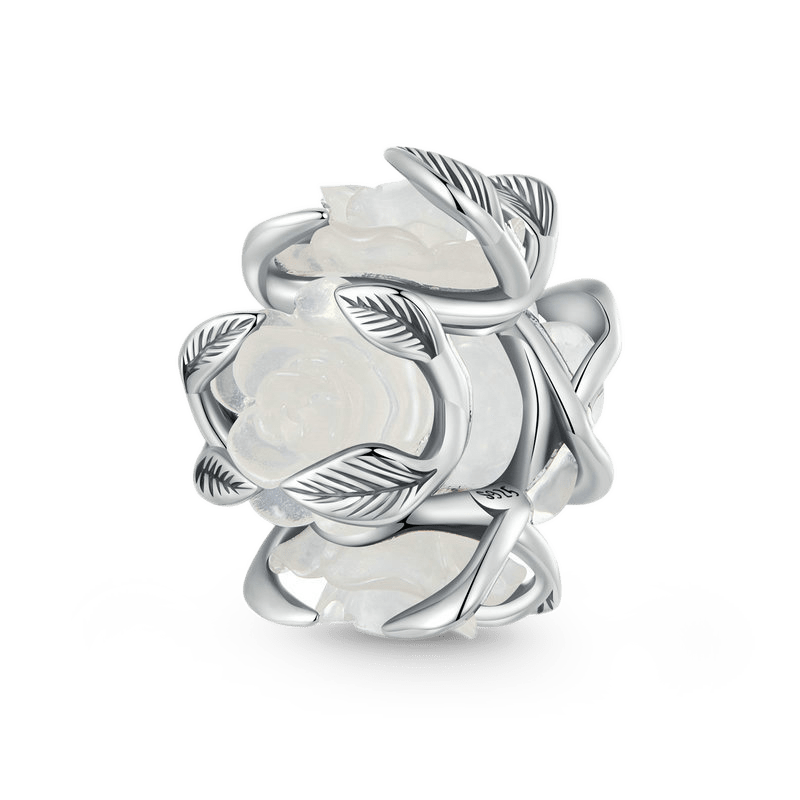 Gnoce Light Color-changing Rose Flower Charm Platinum-plated Silver Blend_2