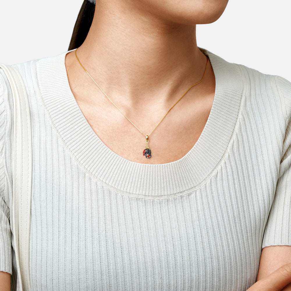 Gnoce Rose Skull Necklace_3