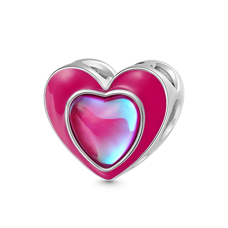 Gnoce “You Had The Power All Along My Dear” Pink&Purple Heart Charm_1
