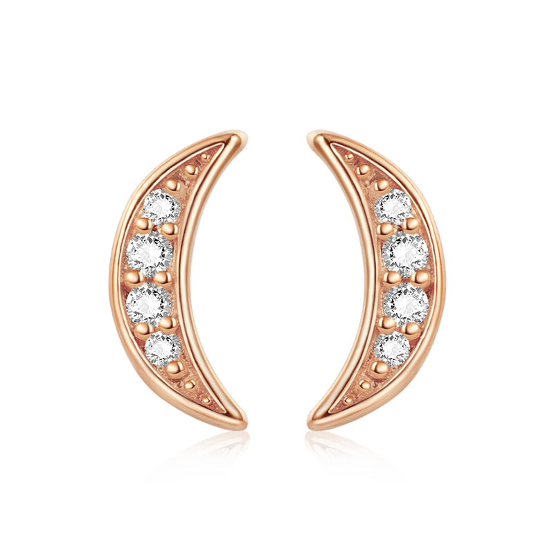 Gnoce Half Crescent Moon Shaped Earrings_2