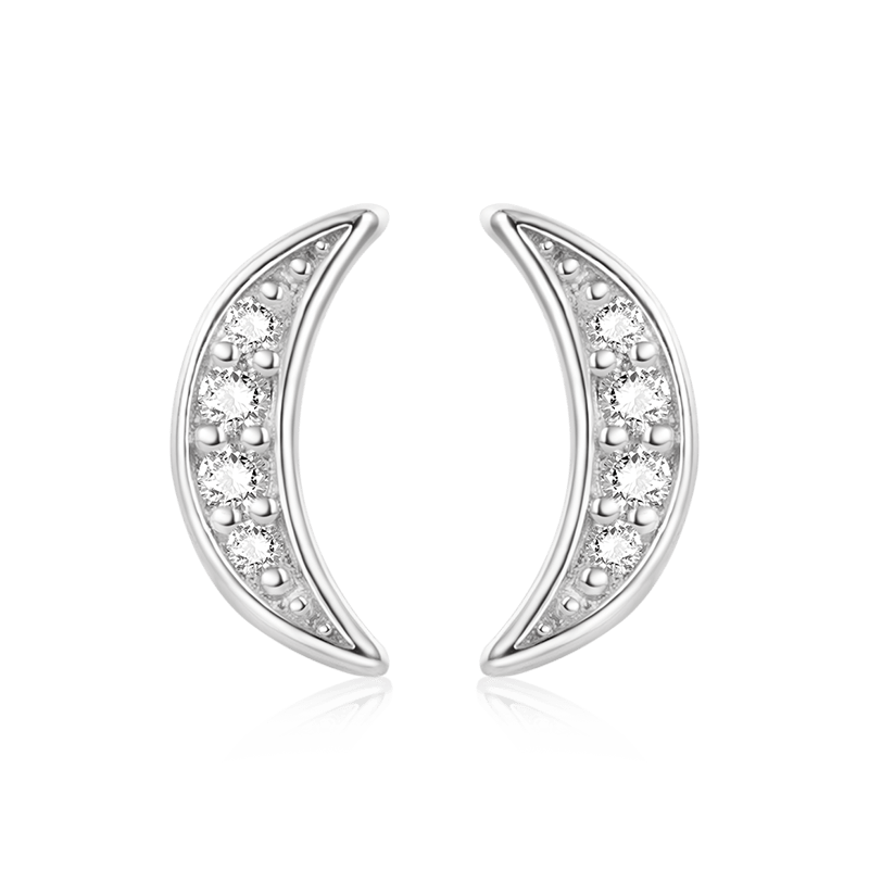 Gnoce Half Crescent Moon Shaped Earrings_3