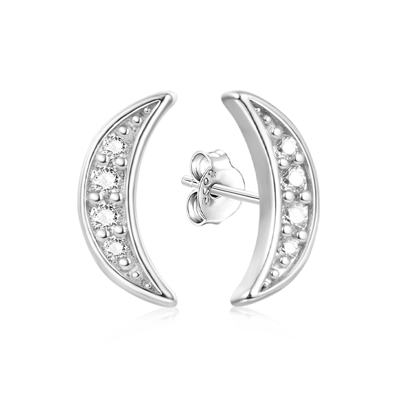 Gnoce Half Crescent Moon Shaped Earrings_4