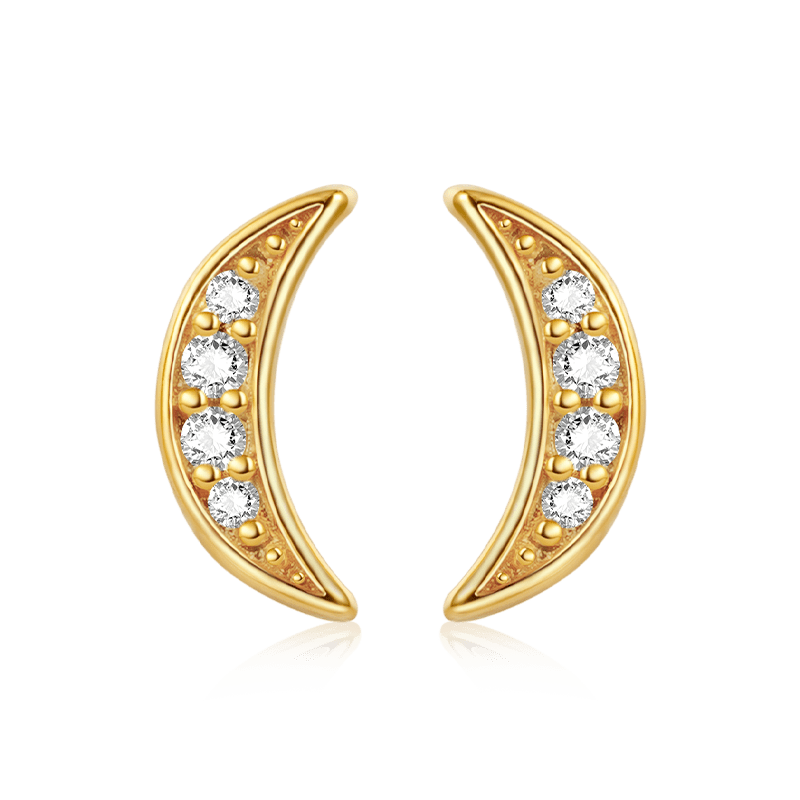 Gnoce Half Crescent Moon Shaped Earrings_1