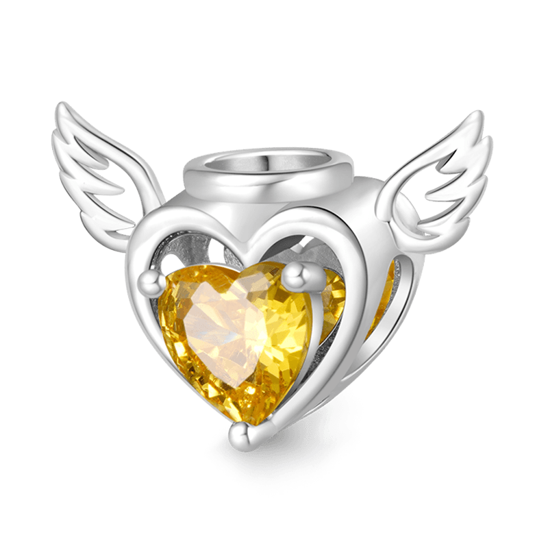 Gnoce Loving Angel Heart Birthstone Personalized Charm_1