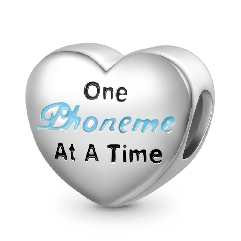 Gnoce "Changing The World" Aphasia Heart Charm Platinum-plated Silver Blend_2